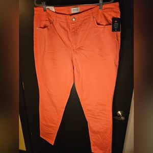 Crown & ivy coral skinny pants